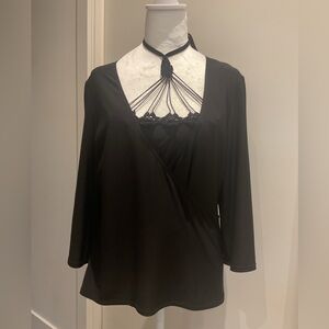 **Frank Lyman Design Beautiful Halter Faux Wrap Blouse